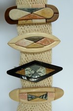 HAARSPANGE NEU HOLZ STEIN