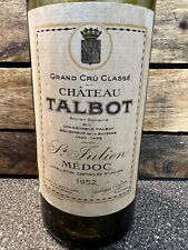 CHATEAU TALBOT   1952  MAGNUM FLASCHE LEER - ROTWEIN FLASCHE SAMMLERFLASCHE 1,5L
