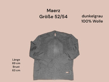 Maerz Strickjacke grau 52/54 Wolle 100% Jacke Janker Herren