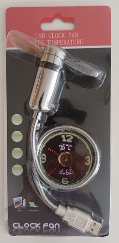 Usb uhrenventilator mit led - mit,
