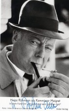 Heinz Rühmann+ - seltenes original Autogramm auf Rüdel Karte - KOMMISSAR MAIGRET