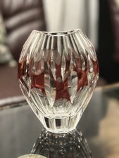 60er Jahre Ovale Vase Kristall