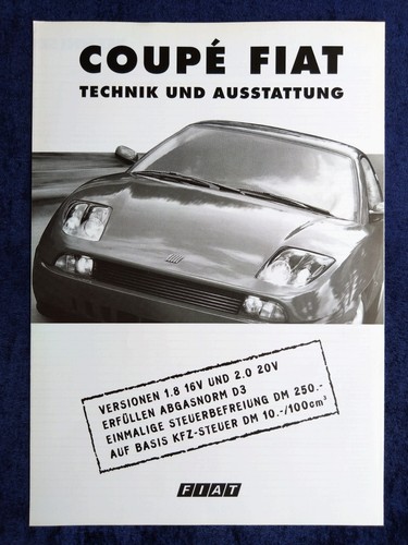 Fiat coupe prospekt 1997 - prospekt, 8.1997