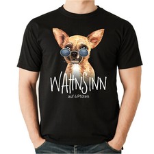 Chihuahua Wahnsinn 4 Pfoten UNISEX T-SHIRT Chi Motiv by SIVIWONDER