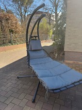 Palmdale Schwingliege grau anthrazit Auflage Textil Gartenliege Polster