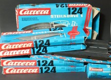 Altes Carrera 124 Rennbahn Schienen Schienenmaterial Steilkurve Randstreifen u.a