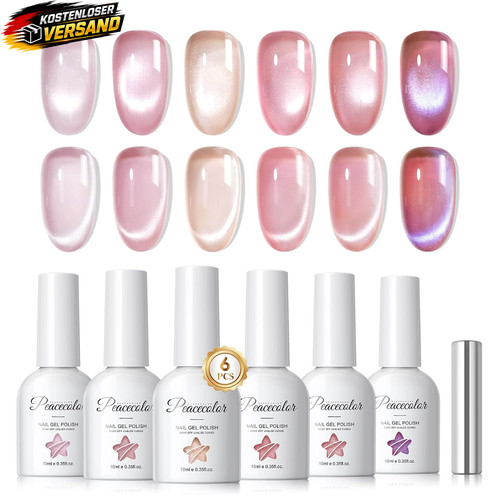 Nagellack set 6er cat eye - nagellack, gel