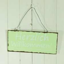 Blechschild Herzlich