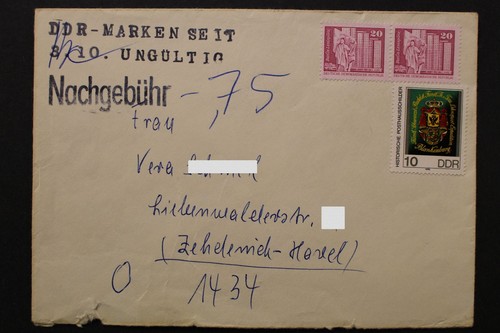 Ddr stempel marke - ddr,, stempel: