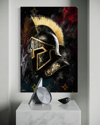 Spartaner leinwand bild farbig - spartaner,