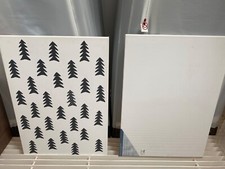 2 Leinwände auf Keilrahmen weiß grundiert je 50 x 70 cm, 1x OVP, 1x z.T. bemalt