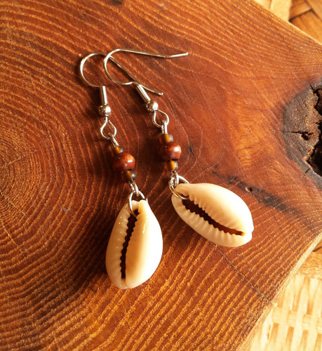Ohrringe kauri muscheln - +,