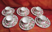 Royal Worcester Royal Garden 6 Kuchenteller  6 x Teetasse Tea cup 18 Teile
