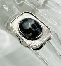 Ring Silber Antik Ozean Jasper