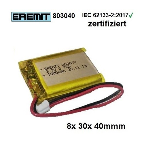 Eremit lipo akku - akku, 1000mah