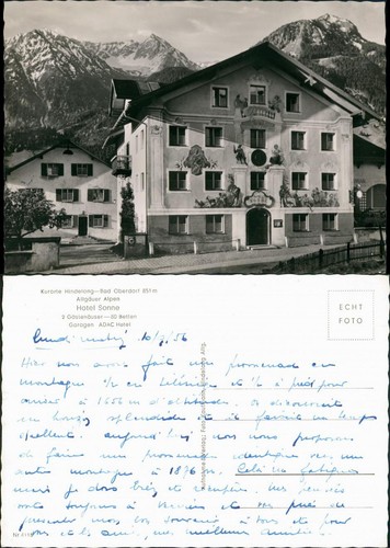 Ansichtskarte bad hindelang - bad,