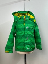 *Tchibo* Matschjacke gefüttert Mädchen Gr. 98 in Grün gestreift, Kapuze