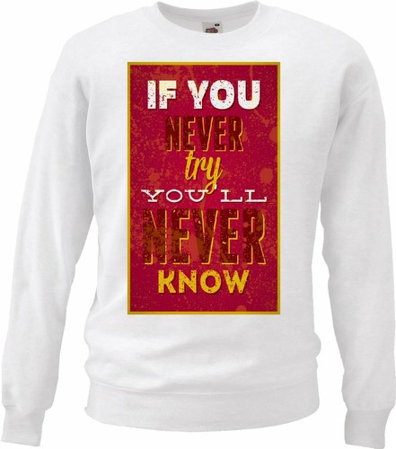 Sweatshirt you never try - never,