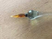 Glas Schreibfeder Feder mundgeblasen Länge ca.18 cm von Manufaktum