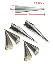 Schillerlockenform Backform Hörnchen Трубочки Schaumrollen Sahnerollen 12 St.