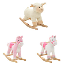 Schaukeltier Schaukelpferd Kinder Schaukelspielzeug Schaf Plüsch 78x34x58 cm