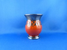 Kleine Vintage Porzellan Vase Edelstein Bavaria mit Silber Overlay (9 cm)