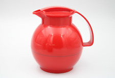 Rotpunkt Thermoskanne Lotti Nr. 360 rot Isolierkanne mit Deckel Vintage H 21 cm