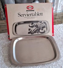 Vintage WMF Marke Tischfein Economy Servier Tablett Platte Edelstahl 18/10