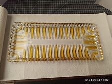 Kristall Glas Platte WALTHER GLAS Carola Stollenplatte Servier / Anrichtplatte