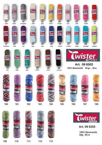 Twister curly häkelgarn - twister,