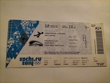 Used Ticket Olympic 2014