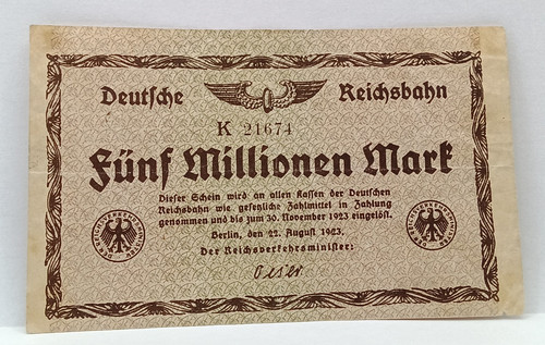 Millionen mark 1923 deutsche - 1923,