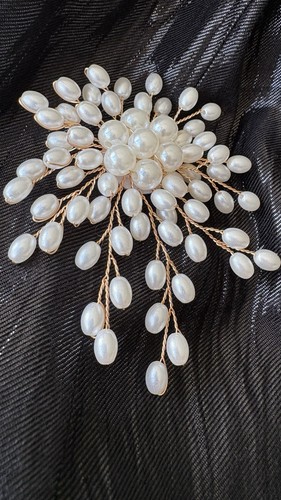 Brosche vintage perlen - brosche,,