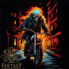 Fire Skull Rider Cafe Racer