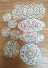 Plauener Spitzendecken aus Omas Wäschetruhe, oval+rund, verschied. Größen, 9 x
