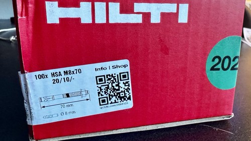 Hilti bolzenanker hsa m8x70 - bolzenanker,