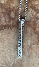 Anhänger Runenstab Schmuck Wikinger Thor Tyr Zauber Götter Rune Frau Kette K11.7