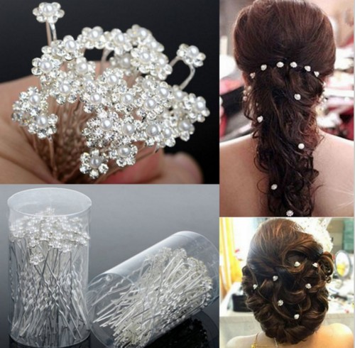 Haarnadeln strass perlen - strass,