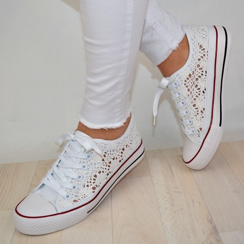 Damen schuhe sneaker weiß low - schuhe,