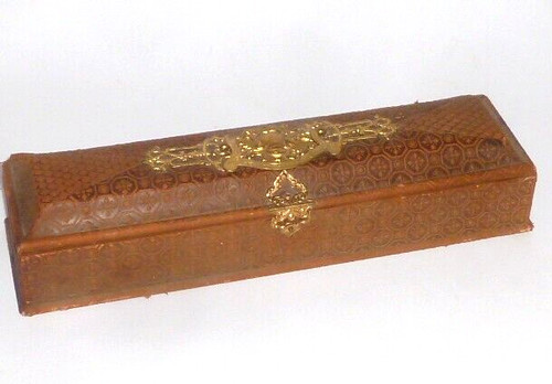 Alte leder schatulle - alte,
