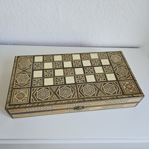 Vintage backgammon tavla - tavla, holz