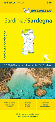 Michelin sardinien map - sardinien, |