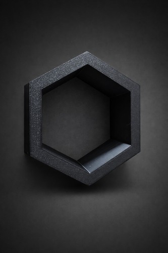 3er set schwarz hexagon - 3er,