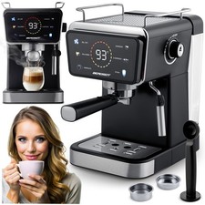 BERDSEN Siebträgermaschine Kaffeemaschine 20 Bar mit Milchaufschäumer Siebträger