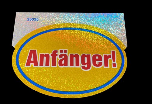 Aufkleber anfänger gelb - aufkleber,
