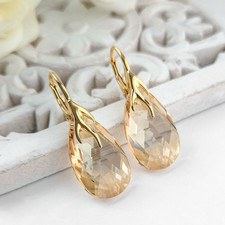 Goldene ohhringe Swarovski