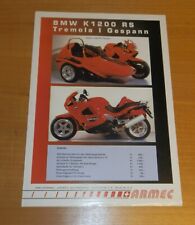 BMW K 1200  RS Tremola I + II Gespann, Din A 4 Format, 2-seitig, guter Zustand.