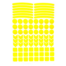 84 x Gelb reflektierend Aufkleber Auto Anhänger Wohnmobil Camper Reflektor