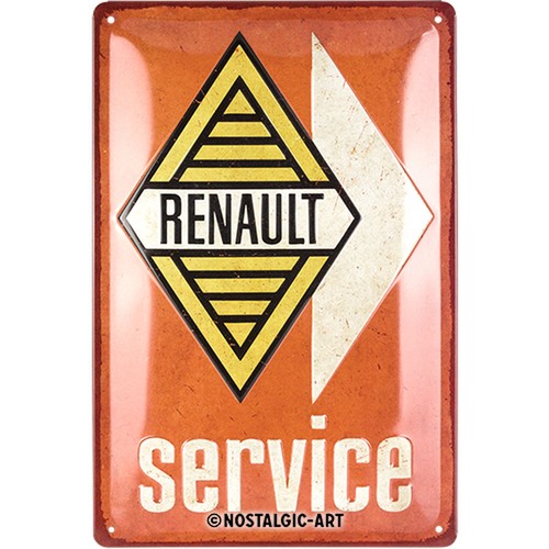 Relief blechschild renault - relief-blechschild, "renault