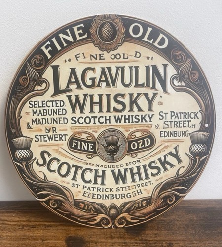 Blechschild lagavulin whisky - blechschild,